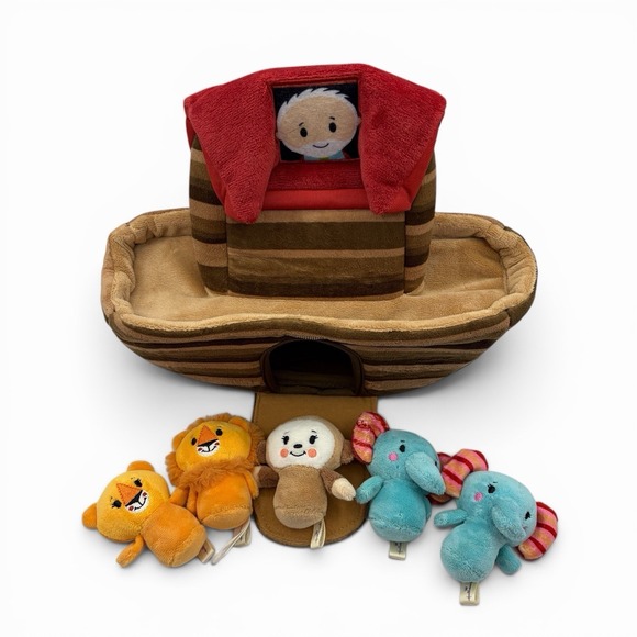 Hallmark Other - Hallmark Noahs Ark Plush Stuffed Toys 5 Itty Bittys Animals Lion Elephant Monkey